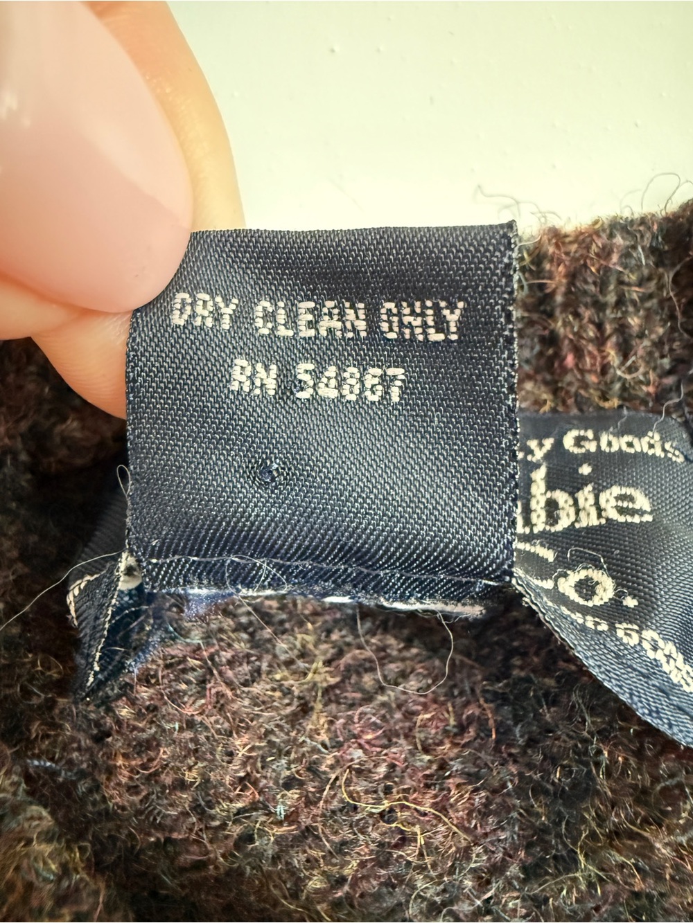 Abercrombie Wool Cardigan Brown Y2K Large - Picture 3 of 5